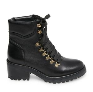 Steve Madden GALWAY Black Leather Boots